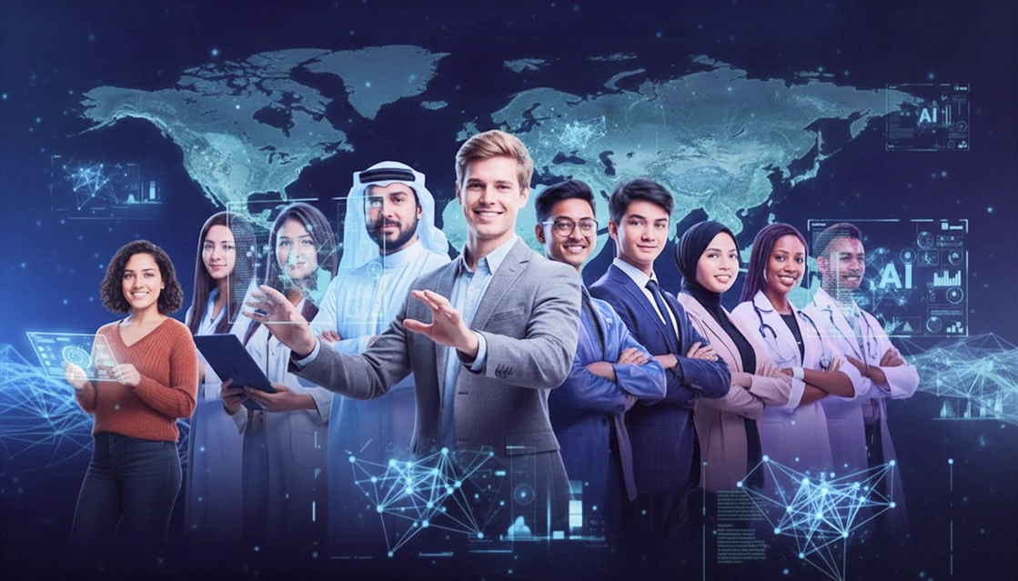 Professionals from around the world ready for an AI-powered future